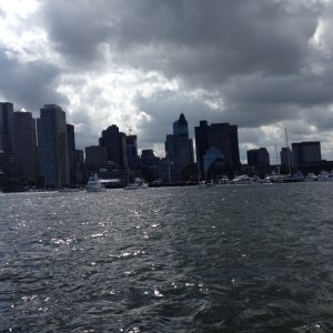 Media 'Boston skyline.' in album 'Beach combing on Rainsford Island in the Boston Harbor.'