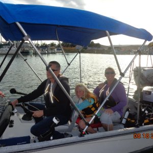 The ARI crew heading out
to set some crab pots