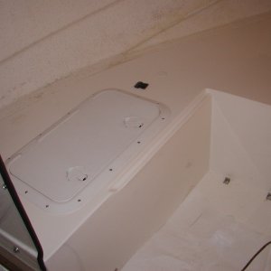 Finished project took about 8 hours total. The hatch is from West Marine
Bomar 10X20 $113