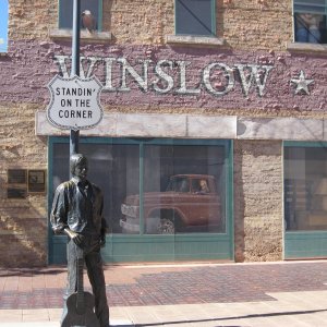 Media 'Winslow Arizona, "standing on the corner" tribute to the Eagles song. Take it Easy' in album 'Grand Canyon south rim from the visitor center.  WOW!'