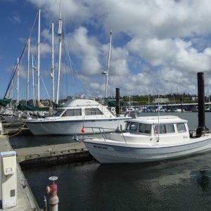 Tied up in Oak Harbor Marina for the day