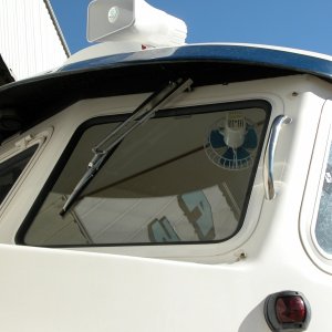 Media 'Safety grab handles and Pantographic wiper arms added' in album 'The 10" Grab Rails added to the inside of Sea Angel's head as 'throne lifters'. Rails were purchased from the factory stock.'