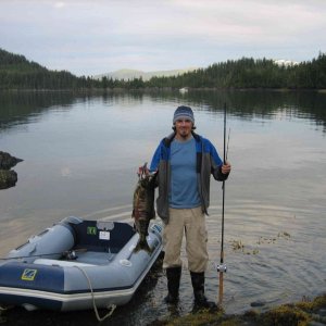Buddy Jason, had to fight off a black bear for this prize, notice the broken rod