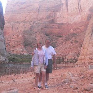 Diane & Heinz having a blast exploring Iceberg Canyon