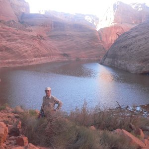 Bill at the lake above Forgotten Canyon