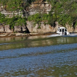 Heading down river early in the morning