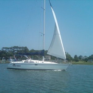 On the return home, passing "Endless Summer", our sailing friends on return from same trip.