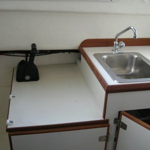 Clear counter space w/ seat removed