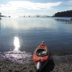Back at Shallow Bay, 4.5 miles total paddling from Shallow Bay to Fox Cove to Fossil Bay and Echo Bay.