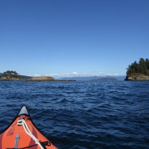 Made it most of the way over to the Cone Islands, but it felt like a rip tide was setting up so I turned back