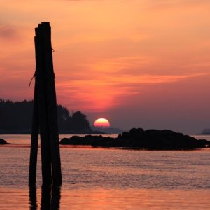 A perfect sunset at the end of a perfect trip