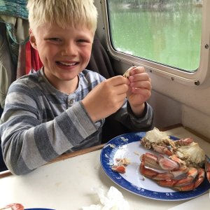 Media 'Crab feast' in album 'Launching at Port Ed, BC'