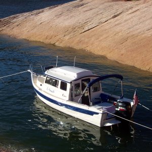 Monday morning west side of main channel south of Forgotten Canyon 9-2-13.