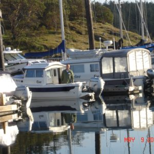 9 May Friday Harbor
Joe aboard R-Matey