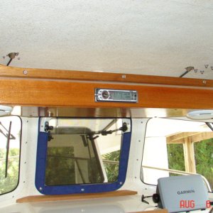 Installed overhead console with stereo & speakers