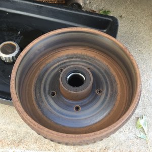 Inside of hub for electric brake.