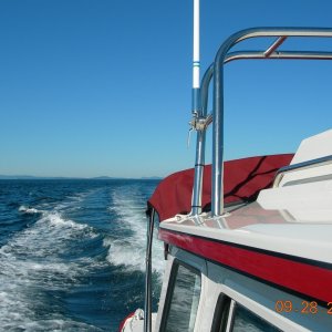 Heading up Haro Strait to Roche