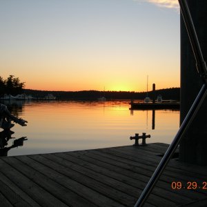 Nice sundown in the C-Dory!