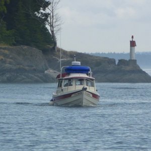 Entering Pirates Cove, De Courcey Island B.C.