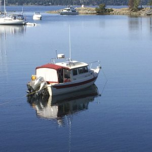 At anchor in Pirates Cove
