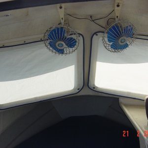 window shades and fans  keeps you cool