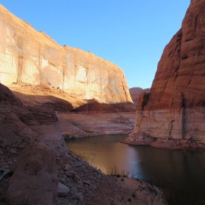 Looking out from where we were beached in Iceberg Canyon Monday morning 9-23-13