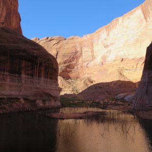 Looking up at the end of Iceberg Canyon Monday morning 9-23-13