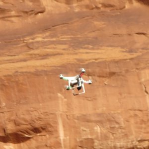 Media 'Jody's helicopter with go-cam in Forgotten Canyon Monday afternoon 0-23-13' in album 'Somewhere between Halls Crossing and the Rincon Thursday 9-19-13'