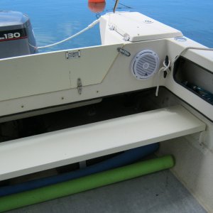 Media 'Bench seat. All in all the most useful mod for my boat so far.' in album 'Curtains on the cheap'