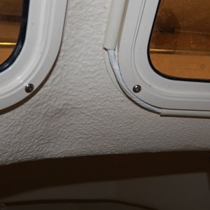 A close up of the wiring.  I'm putting all of my wiring in this stuff.  Much faster and cheaper than driving little stainless screws into the boat and much nicer looking than black smurf tubing.