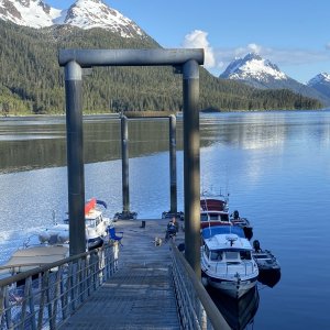 At the forest service wilderness dock near Pelican