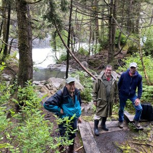 Mike, Jody & Bill by the out side hot springs warm springs bay