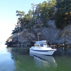 Inching closer to the Matia Island dock