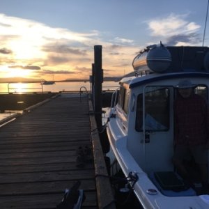 Cozy evening at Sydney Spit Marine Park.
