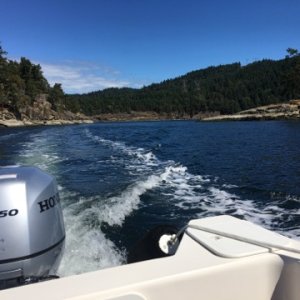 Leaving Montague Harbor, August 2017.