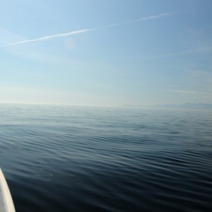 Crossing the Strait of Juan De Fuca  - The calm before the storm