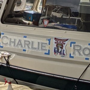 Media 'Charlie Rock gets her name.  it's all in the prep!  I had never used the "wet install" method for boat or truck decals.   What a breeze.  Not a single bubble, even where they had been shipped, or stored with wrinkles.  The bigger the squeegee the better.  And painters tape for location marking.  2 hours of prep ( port and starboard name rapes, 187th aarct decals on both side and cabin door, port of call on stern, and registration on both sides of bow).  An hour to dry, and 45 mins of tape and backing removal.' in album 'Charlie Rock gets her name.  it's all in the prep!  I had never used the "wet install" method for boat or truck decals.   What a breeze.  Not a single bubble, even where they had been shipped, or stored with wrinkles.  The bigger the squeegee the better.  And painters tape for location marking.  2 hours of prep ( port and starboard name rapes, 187th aarct decals on both side and cabin door, port of call on stern, and registration on both sides of bow).  An hour to dry, and 45 mins of tape and backing removal.'