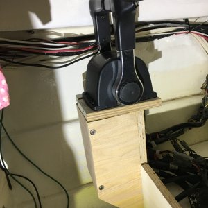 Thankfully I had enough throttle cable and wires to move it forward.