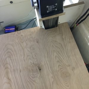 I left room between the outboard bulkhead and the chair base for wires.