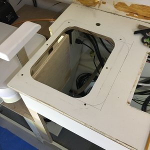 I had to move the sink back a few inches.