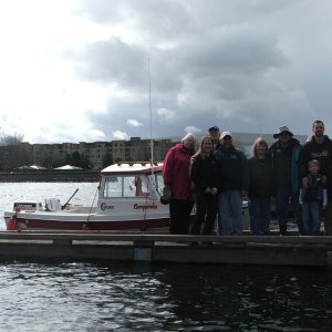 Group shot in front of Barquinho-Look at those foreboding skies