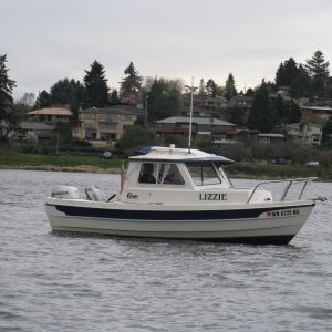 Lizzie, just drifting around in Andrews bay.