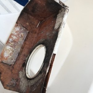 Media 'View of the bottom edge of the sidestep, with some rotten core' in album 'Side step removed'