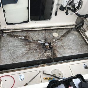 Media 'Quite a bit of mold and mildew under the cockpit floor' in album 'Side step removed'