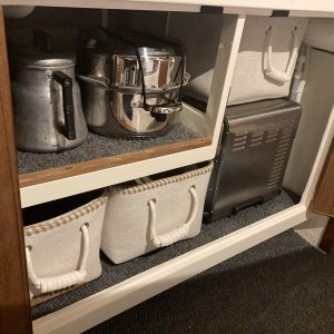 Up Close View of Cabinet Storage