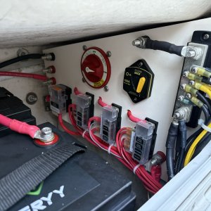 Media 'House battery cabinet and transom electrical panel' in album 'New Cabinet Shelf'