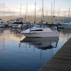 Media 'Julie Anne, a 22ft Bayliner, with tons of modifications inside, and our very good friends that we often travel with.' in album 'Not the smallest we have seen with 3 on board, but the most portable.'