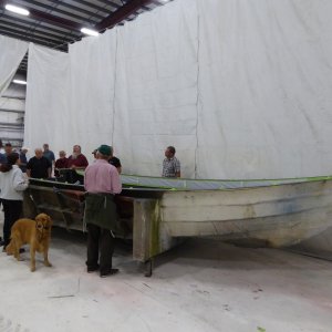Angler 22 hull mold in the spray booth