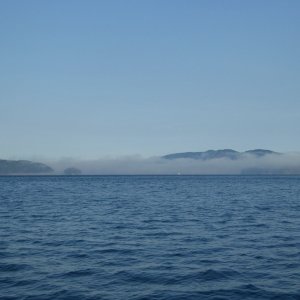 Still some fog up Rosario Strait