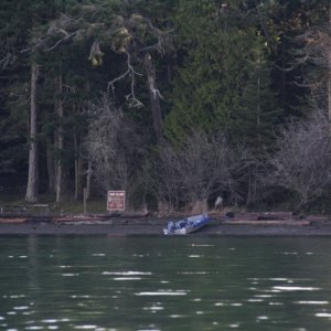 A skiff on the beach at Turn Island